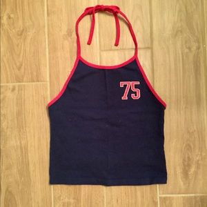 Halter-neck crop